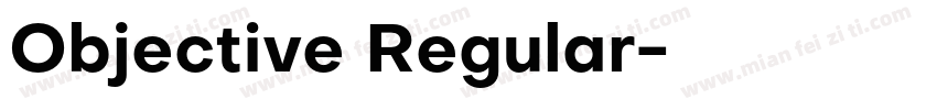 Objective Regular字体转换